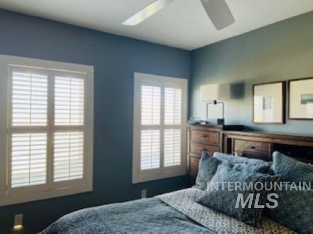 bedroom with ceiling fan