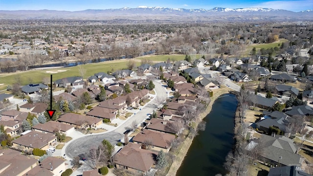 1664 W Par Ct, Eagle, ID 83616 - aerial view of property's location with nearby suburban area and a water and mountain view