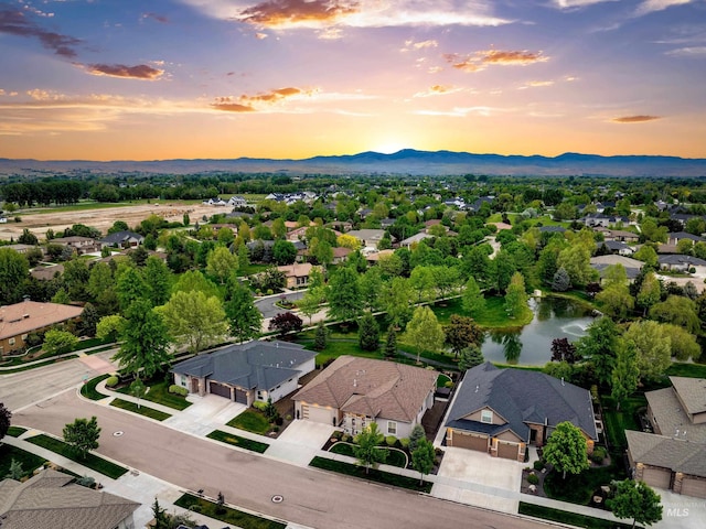 1834 N Monterossa Way, Eagle, ID 83616 - aerial view of residential area featuring a water and mountain view