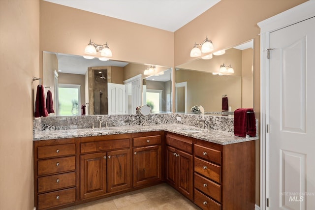 8585 W Rioja St, Star, ID 83669 - bathroom featuring double vanity and a shower