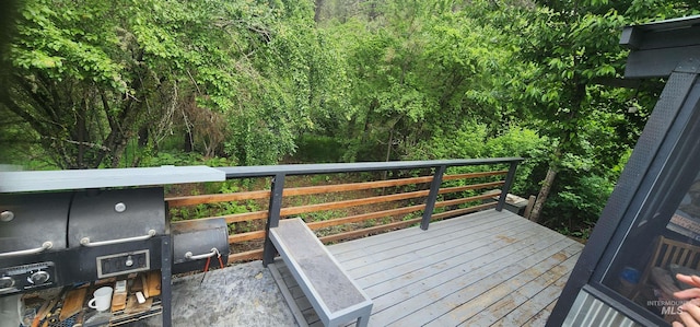 159 Chief Looking Glass Ln, Kamiah, ID 83536 - wooden terrace featuring a forest view