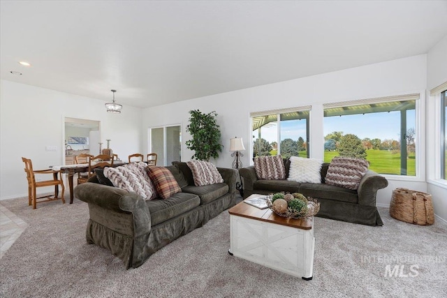 view of carpeted living room