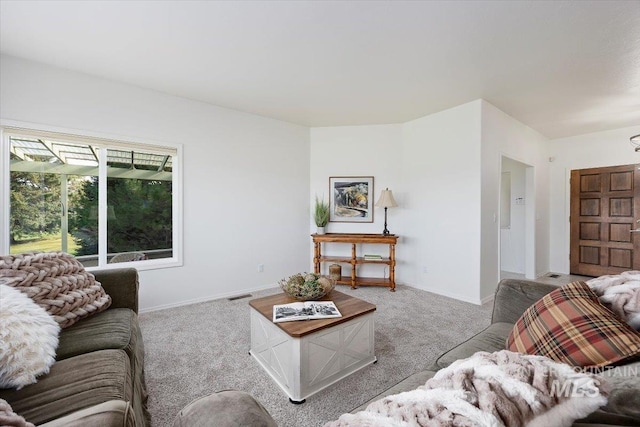 view of carpeted living room