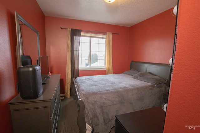 bedroom with a textured ceiling