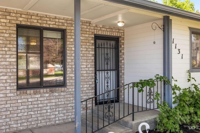 1131 Aztec Dr, Twin Falls, ID 83301 - entrance to property with brick siding and covered porch