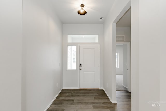 15414 Ivybridge Way, Nampa, ID 83651 - foyer with wood finished floors, baseboards, and visible vents