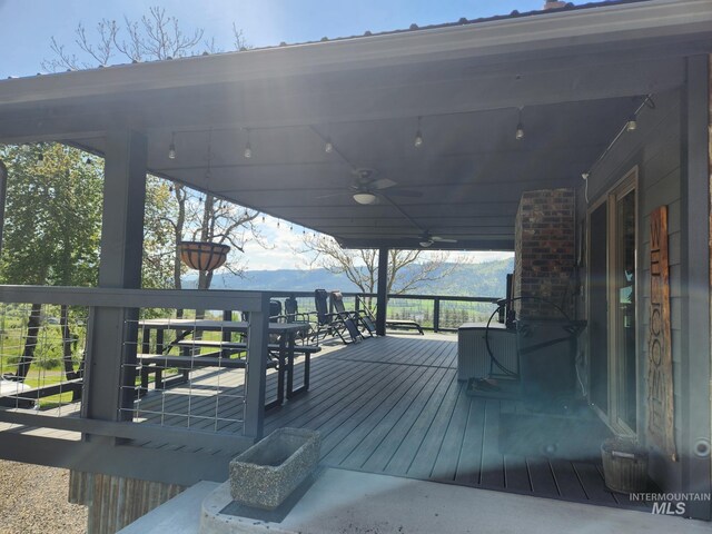 131 Beaver Nob Dr, Kamiah, ID 83536 - deck with a ceiling fan