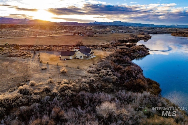 17232 State Highway 78, Melba, ID 83641 - aerial view at dusk featuring a water and mountain view