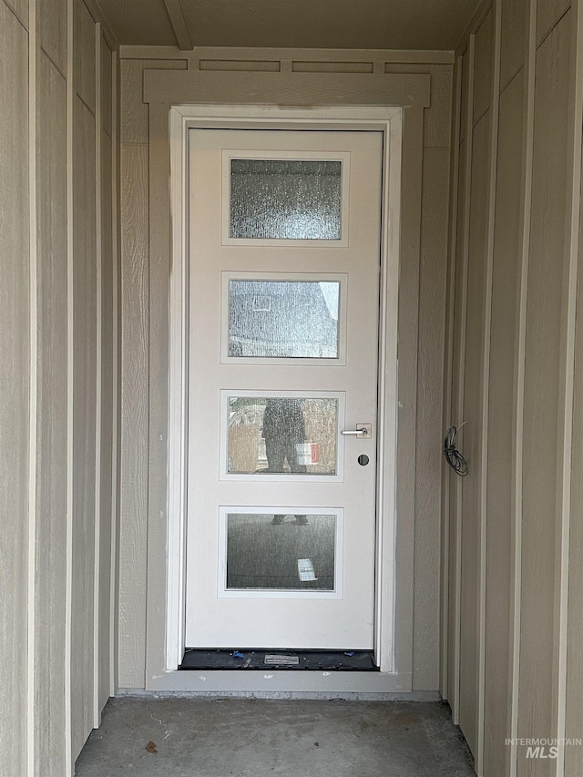 view of doorway to property