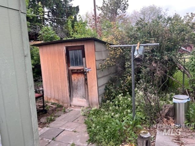 view of shed