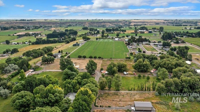 drone / aerial view with a rural view