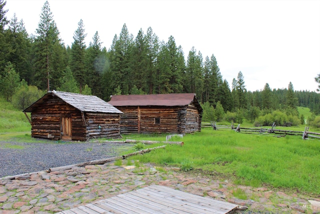 exterior space with an outdoor structure