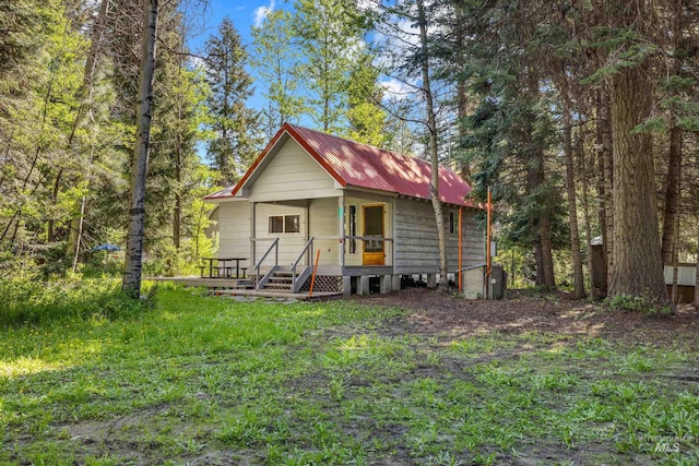 1718 Warren Wagon Rd, Mccall, ID 83638 - view of front of home with metal roof
