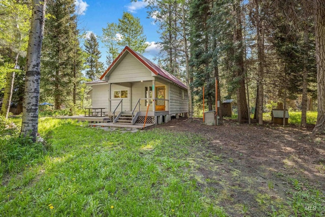 1718 Warren Wagon Rd, Mccall, ID 83638 - view of front facade featuring a porch