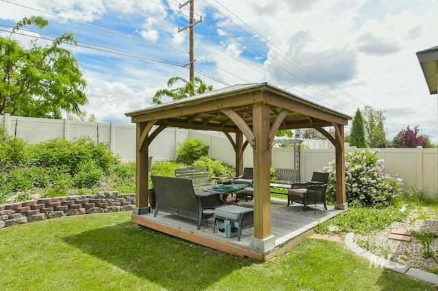 4519 Middlesboro Way, Caldwell, ID 83607 - view of yard with a gazebo and a deck