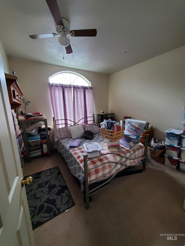 1441 Marie Dr, Gooding, ID 83330 - bedroom featuring carpet and a ceiling fan