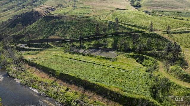 aerial overview of property's location featuring rural landscape