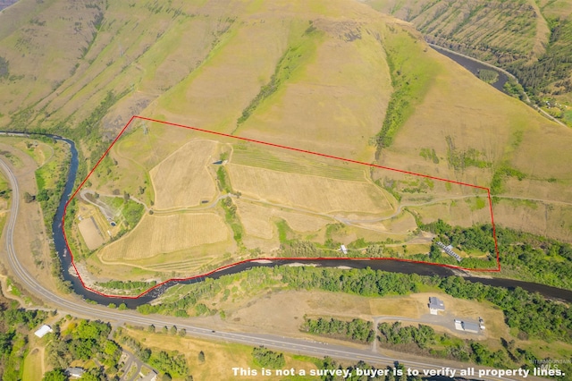 overview of rural landscape with property boundaries highlighted