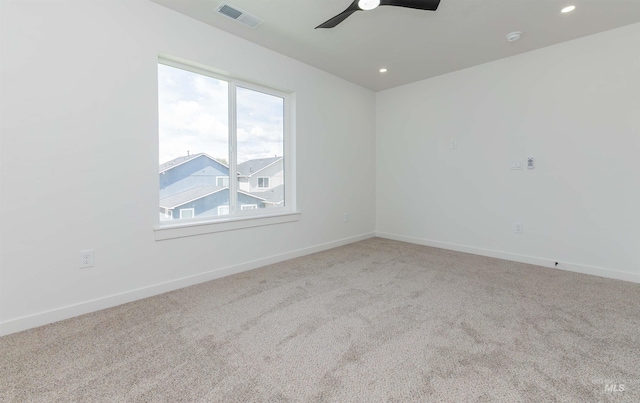 2117 Oxon St, Caldwell, ID 83605 - carpeted empty room with a ceiling fan, recessed lighting, and a smoke detector