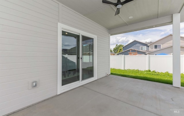 2117 Oxon St, Caldwell, ID 83605 - view of patio featuring a ceiling fan