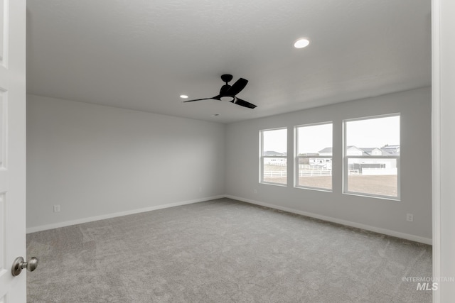 14761 N Ninja Way, Nampa, ID 83651 - unfurnished room featuring recessed lighting, baseboards, ceiling fan, and carpet floors