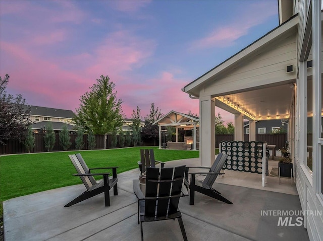 view of patio / terrace with a fenced backyard