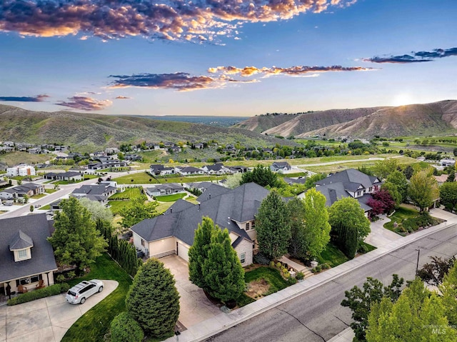 4553 N Arrow Crest Way, Boise, ID 83703 - aerial view of residential area featuring a mountain backdrop
