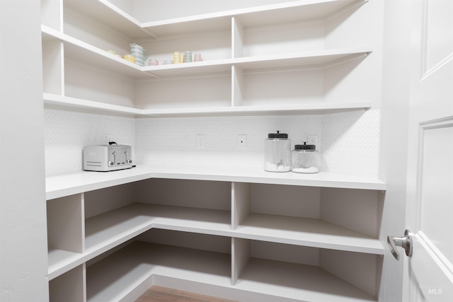 view of storage area