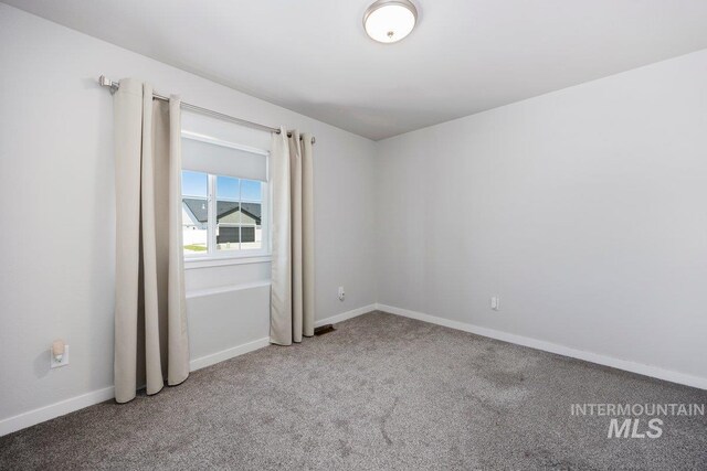 view of carpeted home office