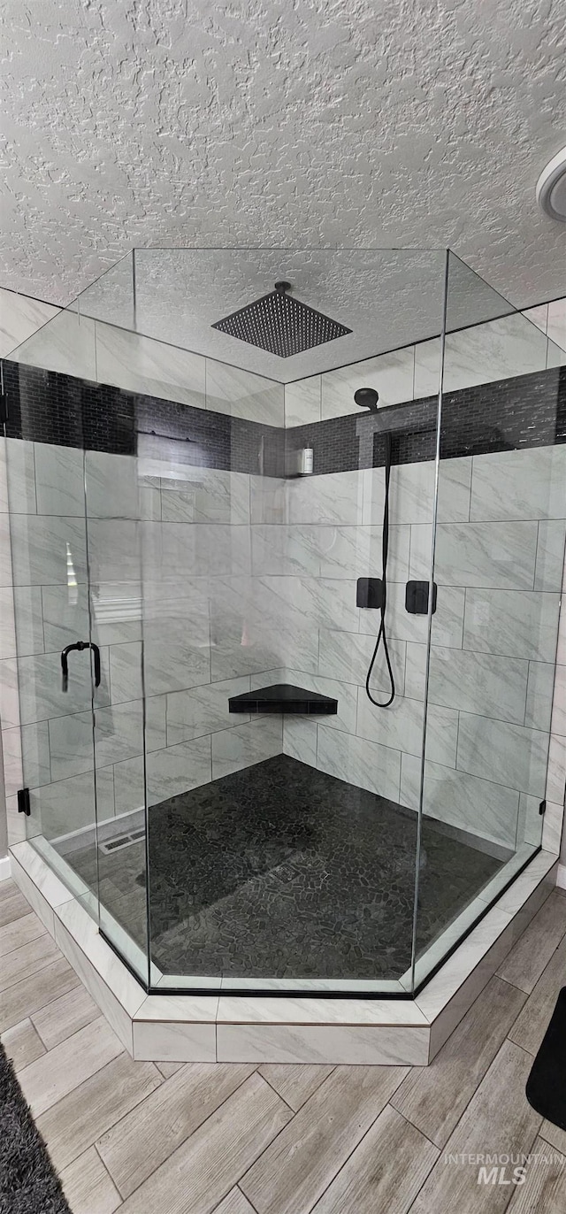 1122 N Roper Pl, Meridian, ID 83642 - full bath with a shower stall and wood tiled floors