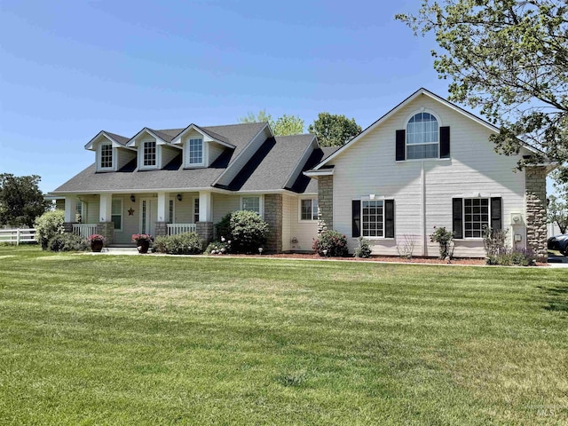 2361 N Pollard Ln, Star, ID 83669 - view of front of house with a porch, a front lawn, and roof with shingles