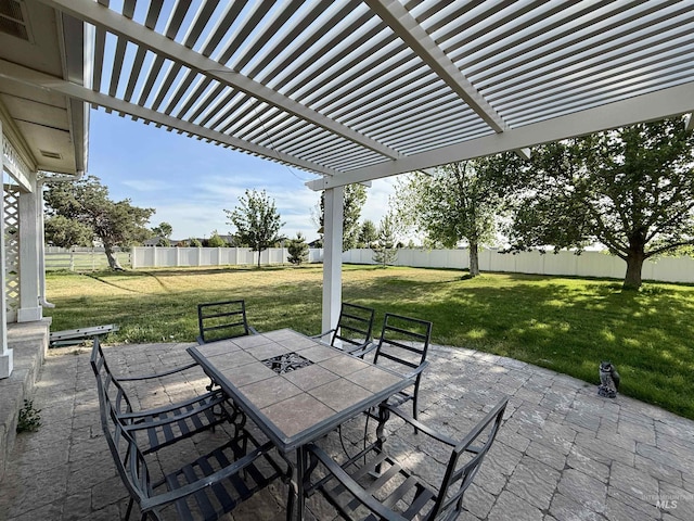 2361 N Pollard Ln, Star, ID 83669 - view of patio with outdoor dining space and a pergola