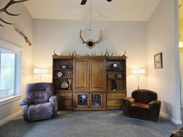 2716 Dogwood Ave, Fruitland, ID 83619 - sitting room with carpet, ceiling fan, and baseboards