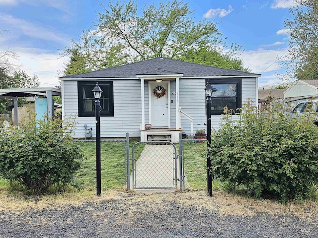 view of bungalow-style home