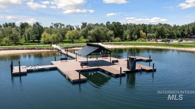 92 S Wildgrass Way, Star, ID 83669 - dock with a water view and view of scattered trees