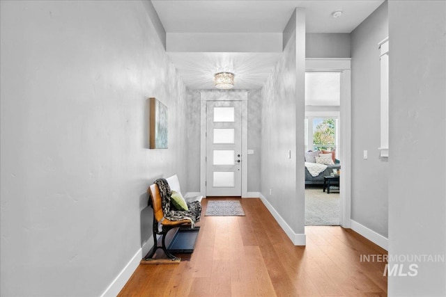 92 S Wildgrass Way, Star, ID 83669 - foyer featuring wood finished floors and baseboards