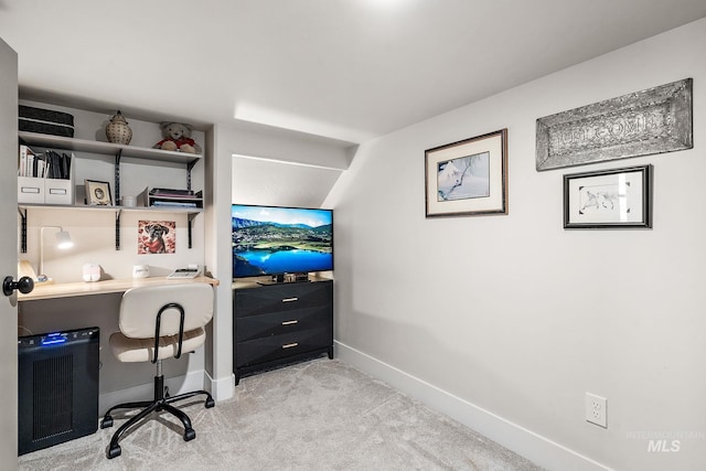 6071 S Pioneer Trail Way, Meridian, ID 83642 - home office featuring baseboards and light colored carpet
