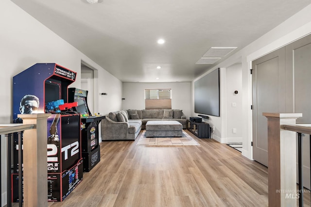 6071 S Pioneer Trail Way, Meridian, ID 83642 - living area with wood finished floors and recessed lighting