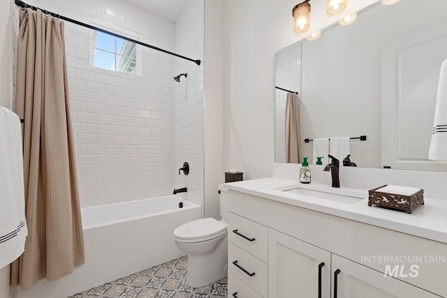 6706 Big Wood Way, Star, ID 83669 - full bath with vanity, shower / bath combination with curtain, toilet, and tile patterned floors