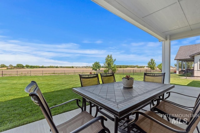 6706 Big Wood Way, Star, ID 83669 - view of patio / terrace with outdoor dining space and a rural view