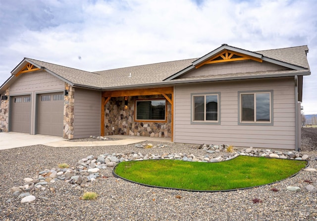 view of front of home featuring a garage