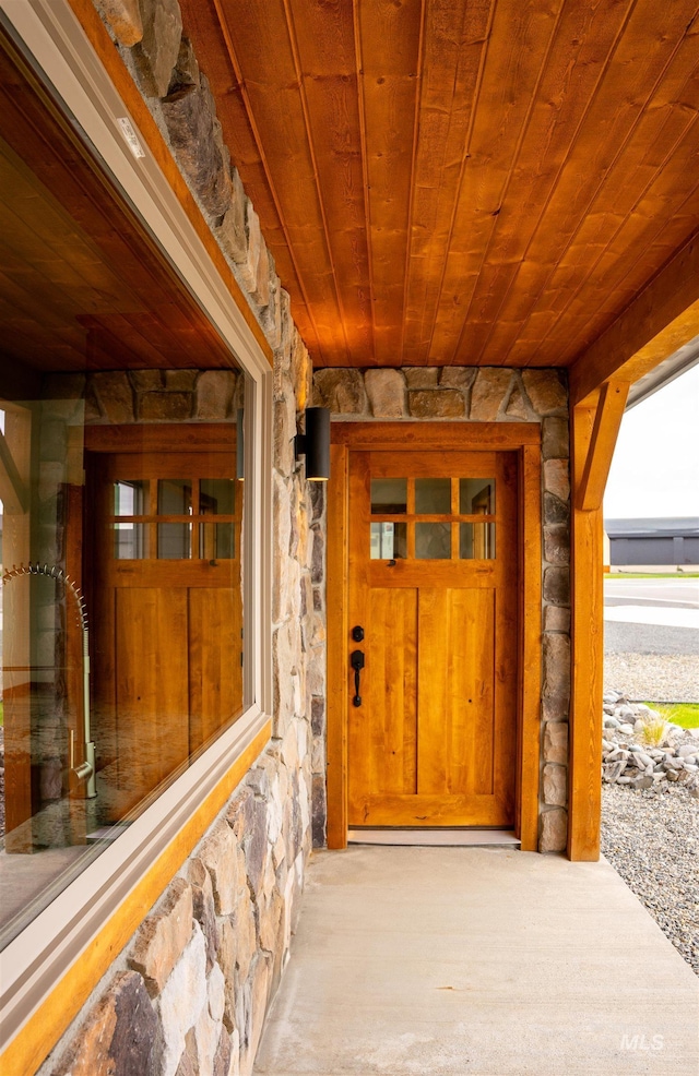 view of doorway to property