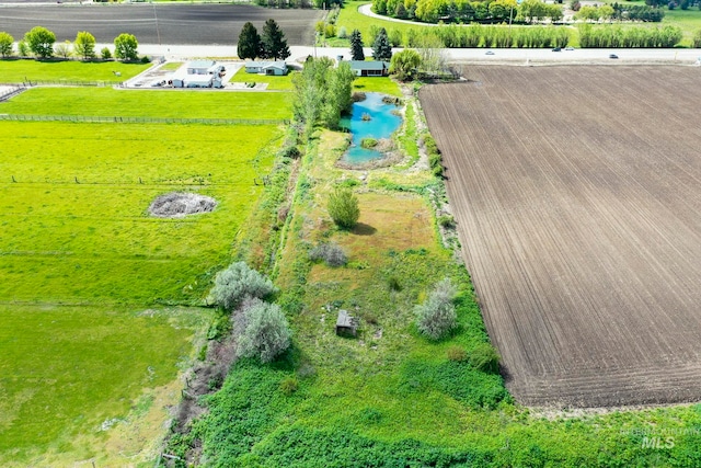 aerial view featuring a rural view