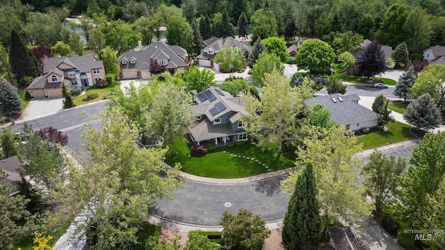 aerial overview of property's location featuring nearby suburban area