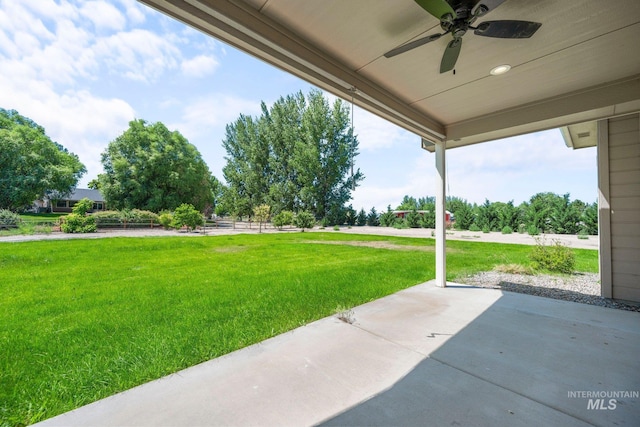 7253 River View Dr, Marsing, ID 83639 - view of yard featuring a patio and a ceiling fan