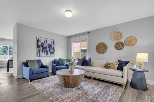 5467 N Claret Cup Way, Meridian, ID 83646 - living area with wood finished floors and baseboards