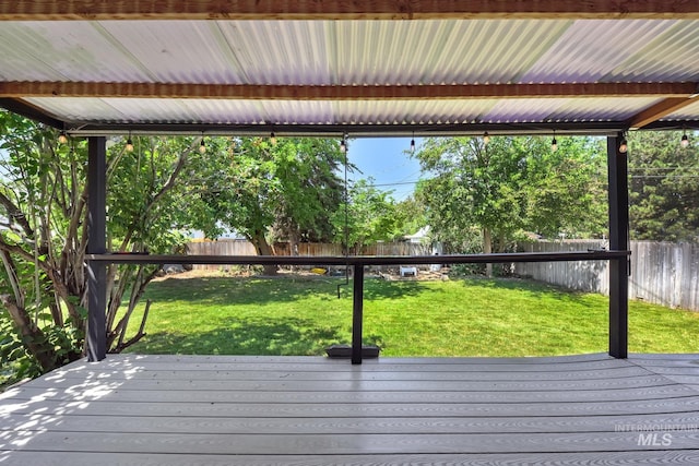 321 S Powerline Rd, Nampa, ID 83686 - wooden terrace with a fenced backyard