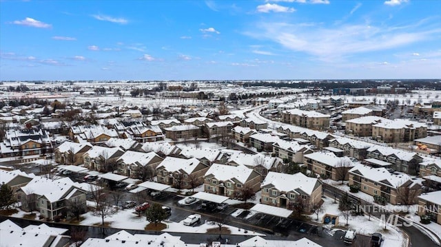 view of snowy aerial view