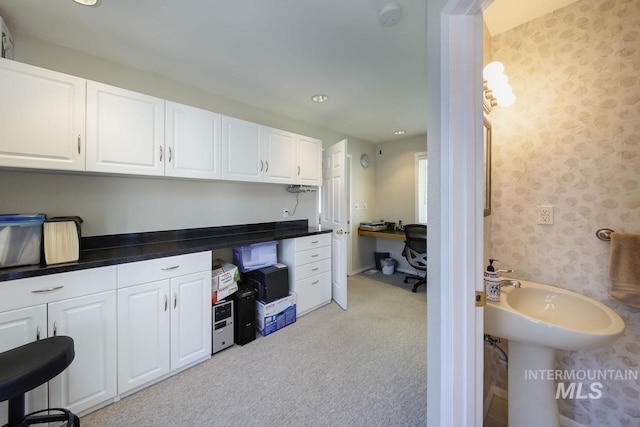 3411 Wilson Ln, Nampa, ID 83686 - office area featuring light carpet and recessed lighting