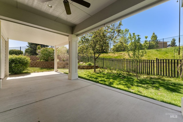 1031 E Reflect Ridge Dr, Meridian, ID 83642 - view of patio / terrace with a ceiling fan
